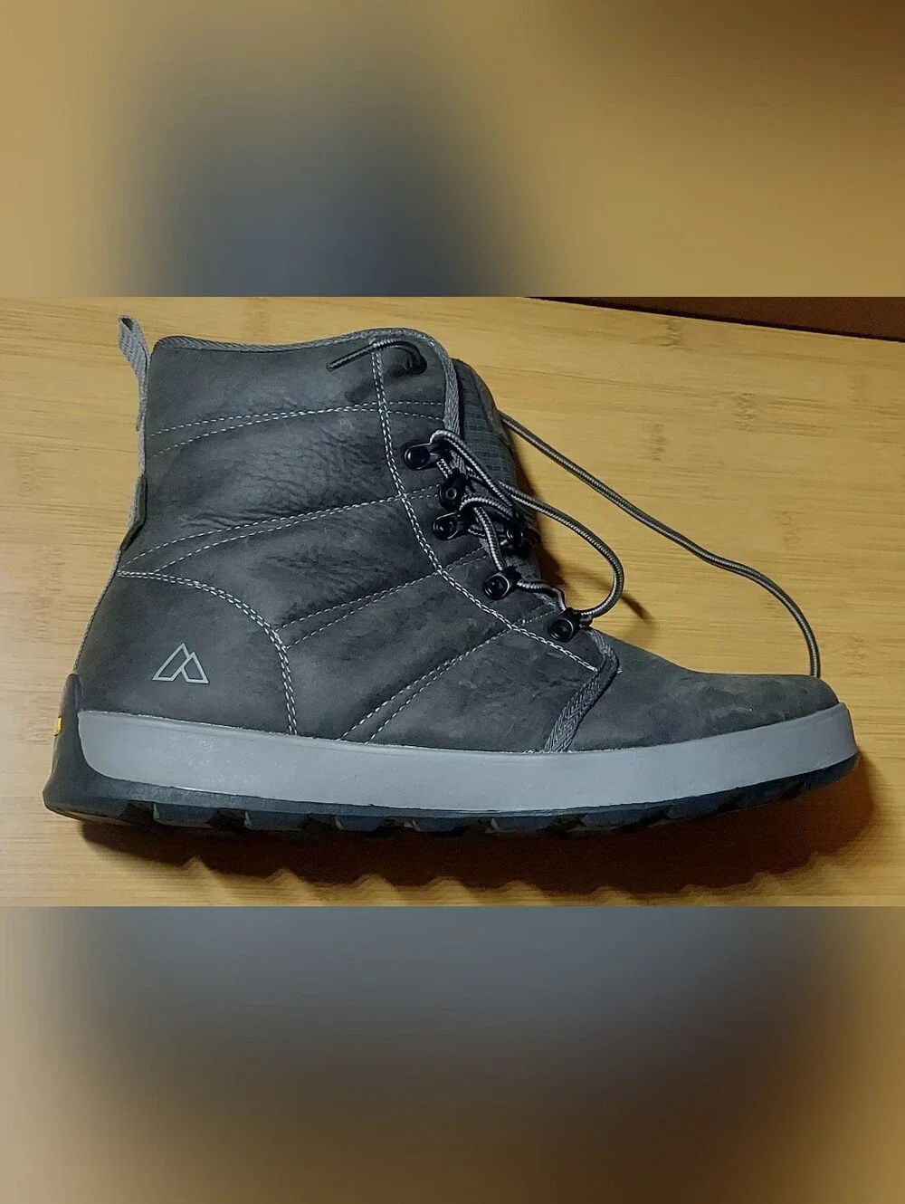 ALPINE DESIGN KAMIK EZRA HEAT-MX MEN'S GRAY LEATHER WATERPROOF BOOTS SIZE 12